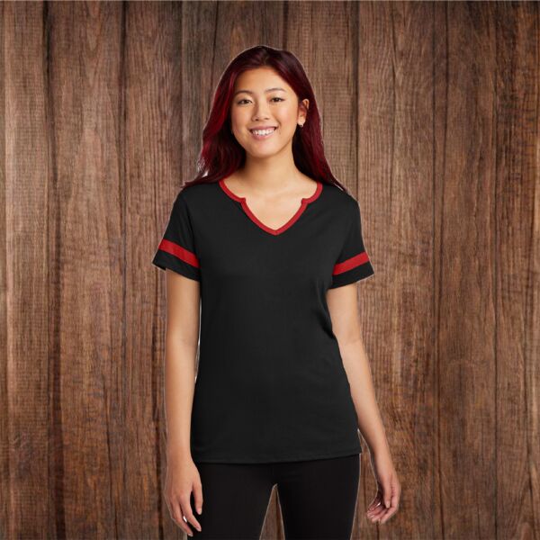 LST6041 Ladies Halftime Notch Neck Tee Thumbnail